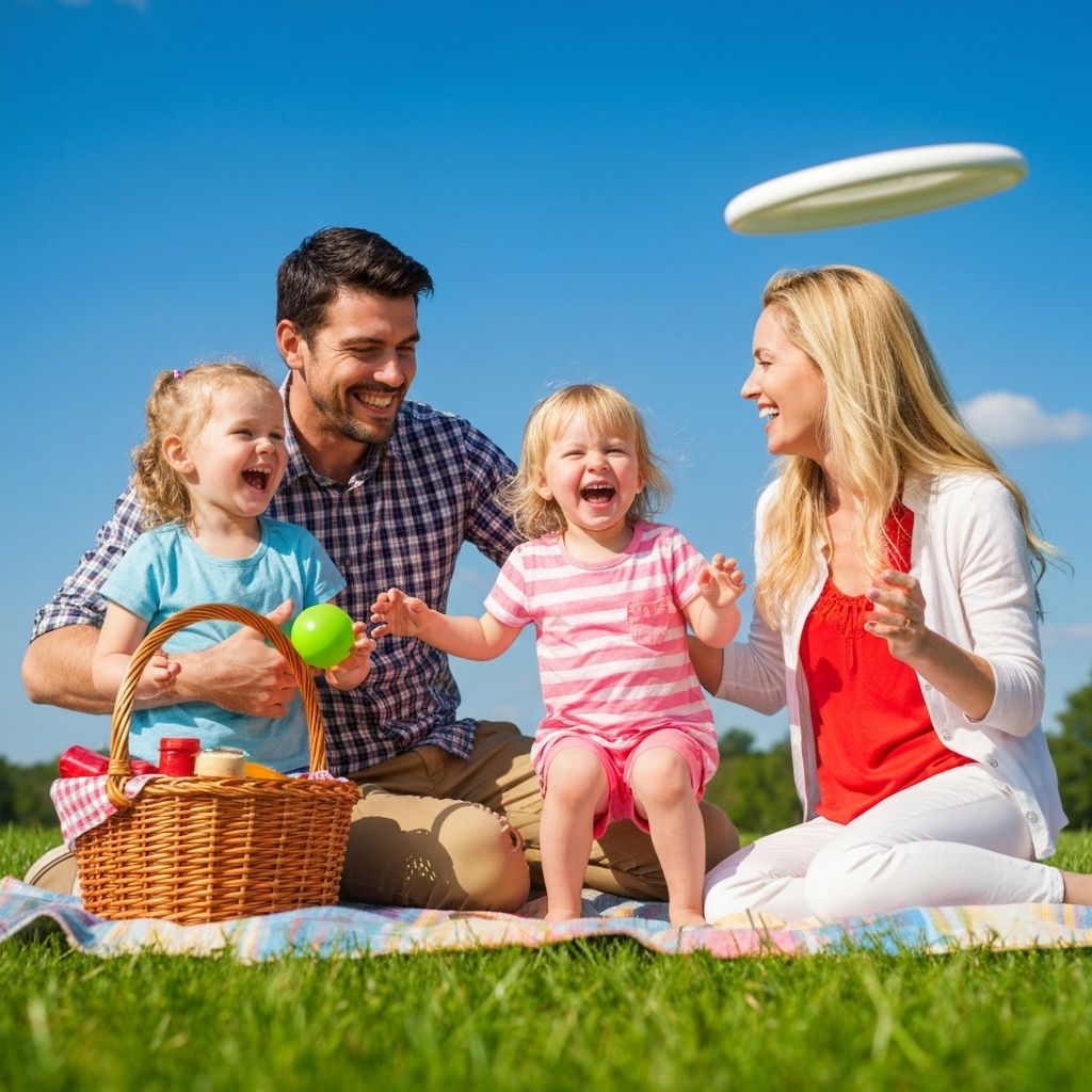 Happy family enjoying time together